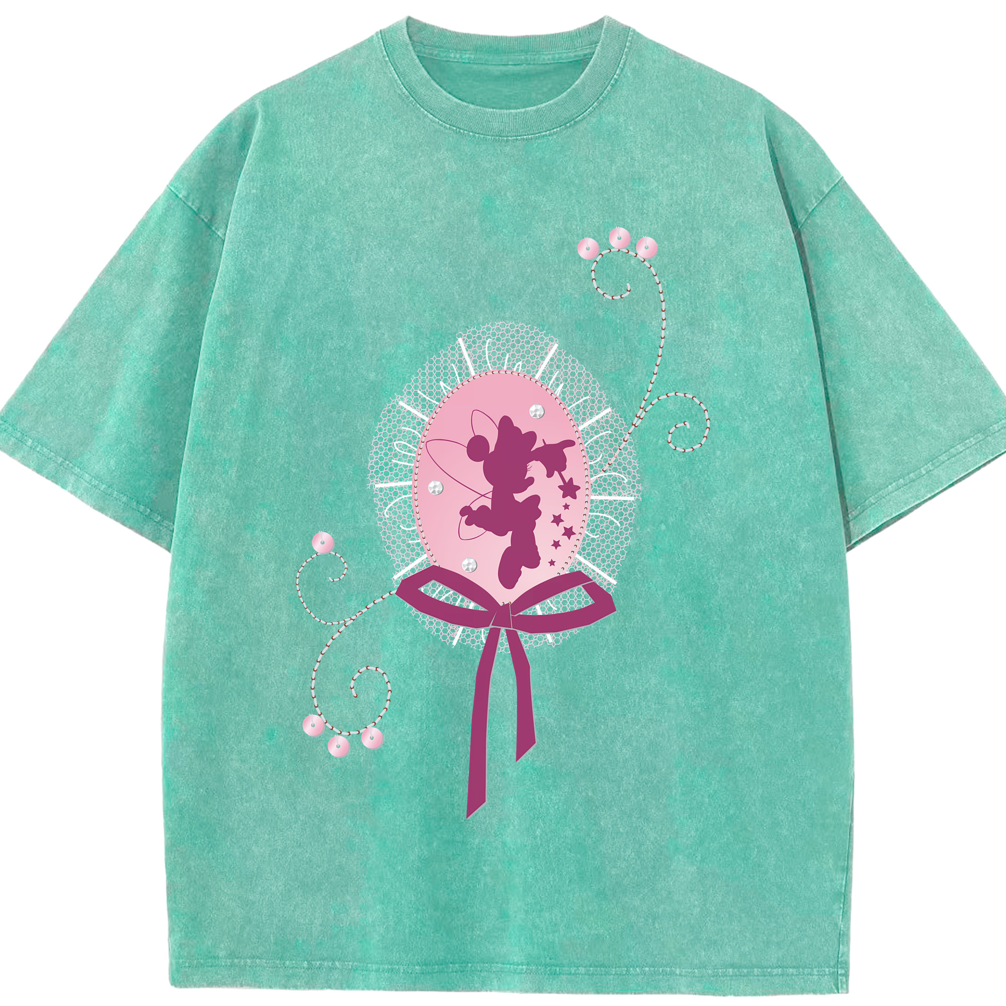 （画像用） ミッキーマウス Mickey Mouse 綿100% ヴィンテージ風 半袖Tシャツ（フロントプリント）